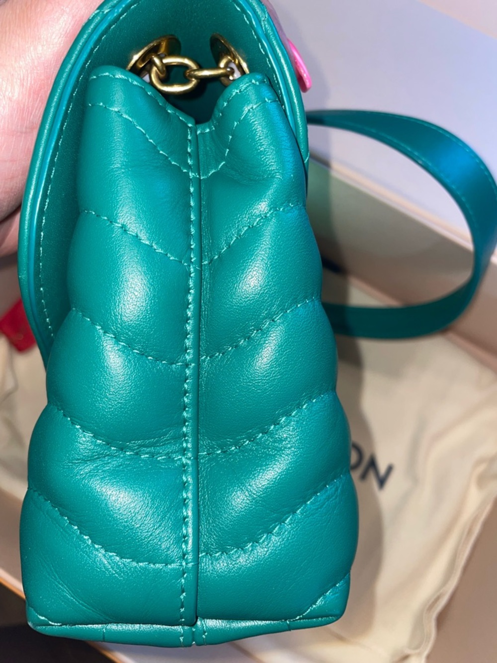 💚✨Louis Vuitton Teal Quilted Leather Bag✨💚 - Picture 12 of 17